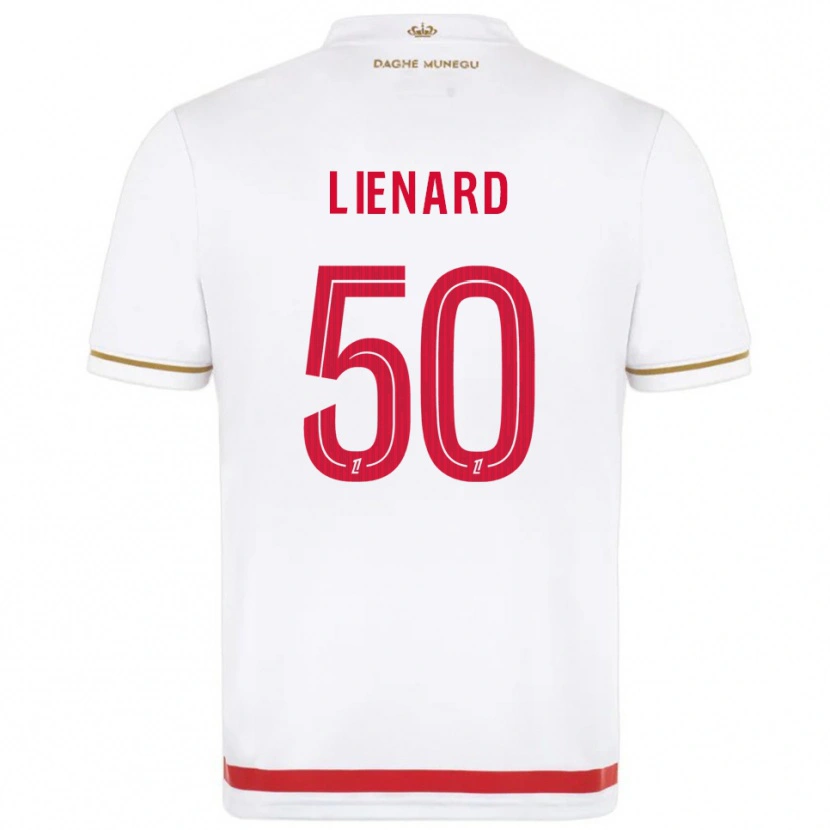 Danxen Pánské Yann Lienard #50 Červená Bílá Domů Hráčské Dresy 2025/26 Dres