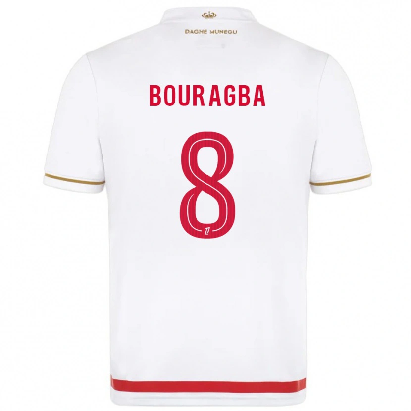 Danxen Pánské Ouanis Bouragba #8 Červená Bílá Domů Hráčské Dresy 2025/26 Dres
