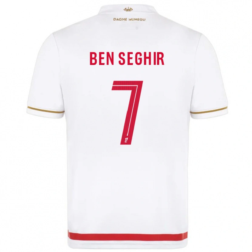 Danxen Pánské Eliesse Ben Seghir #7 Červená Bílá Domů Hráčské Dresy 2025/26 Dres