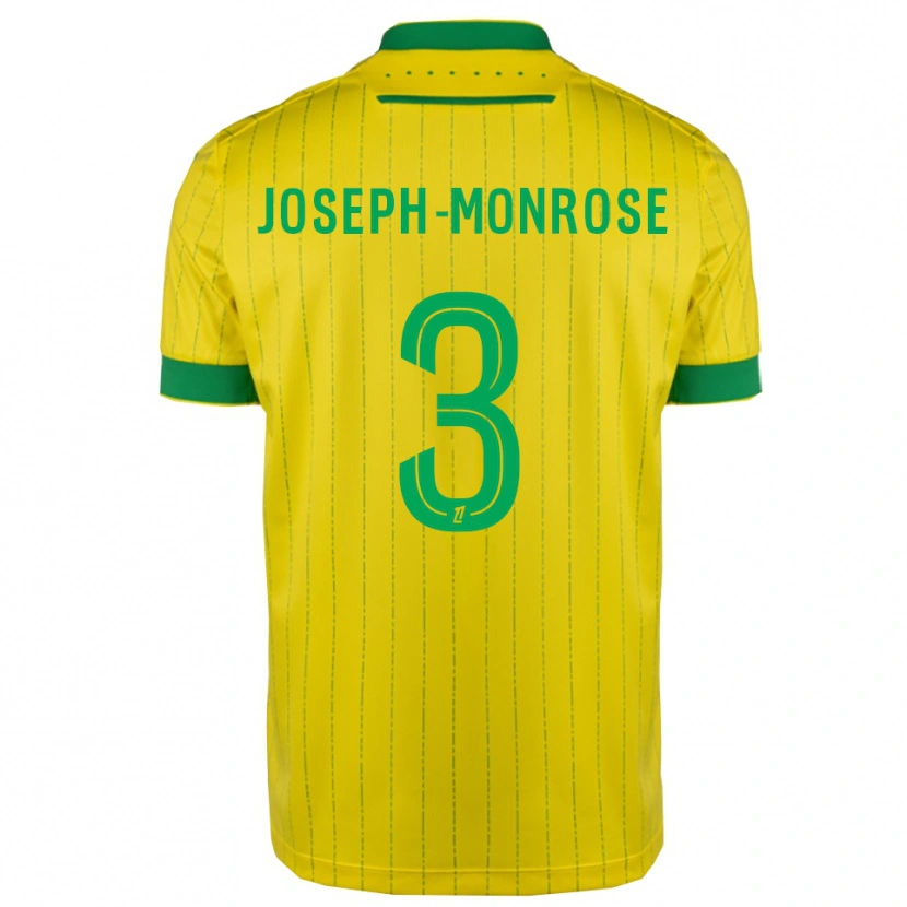 Danxen Pánské Florian Joseph-Monrose #3 Žlutá Zelená Domů Hráčské Dresy 2025/26 Dres