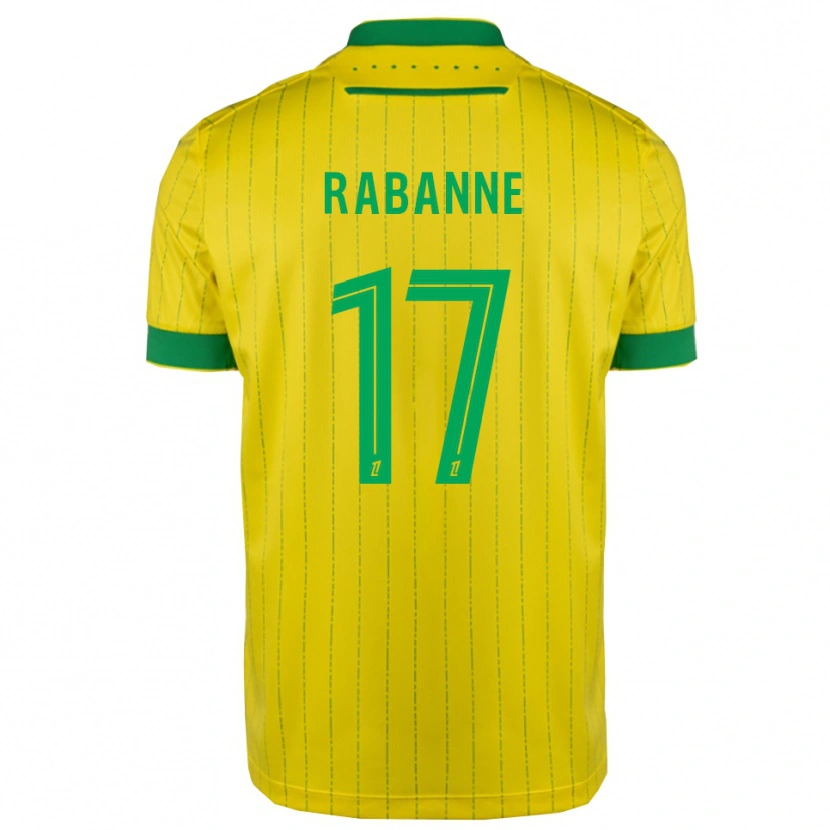 Danxen Pánské Julie Rabanne #17 Žlutá Zelená Domů Hráčské Dresy 2025/26 Dres