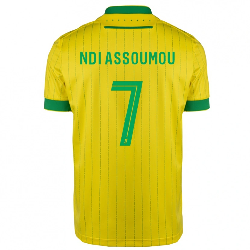 Danxen Pánské Frédéric Ndi Assoumou #7 Žlutá Zelená Domů Hráčské Dresy 2025/26 Dres