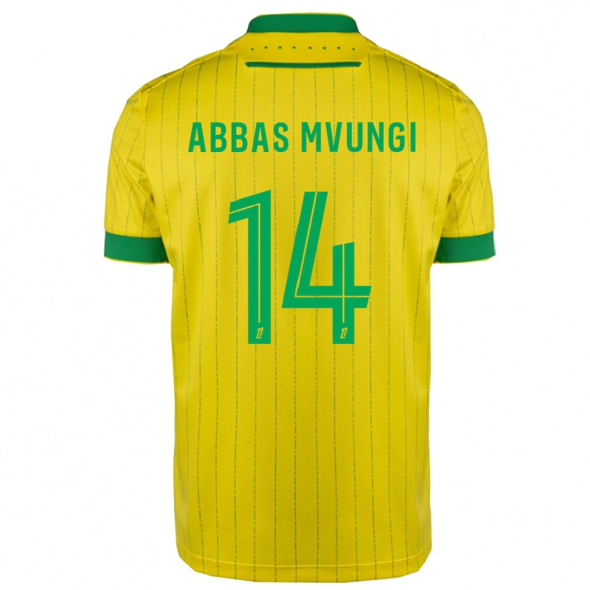 Danxen Pánské Omar Abbas Mvungi #14 Žlutá Zelená Domů Hráčské Dresy 2025/26 Dres