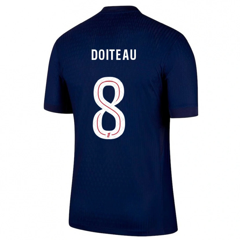 Danxen Pánské Benoit Doiteau #8 Tmavě Modrá Červená Domů Hráčské Dresy 2025/26 Dres