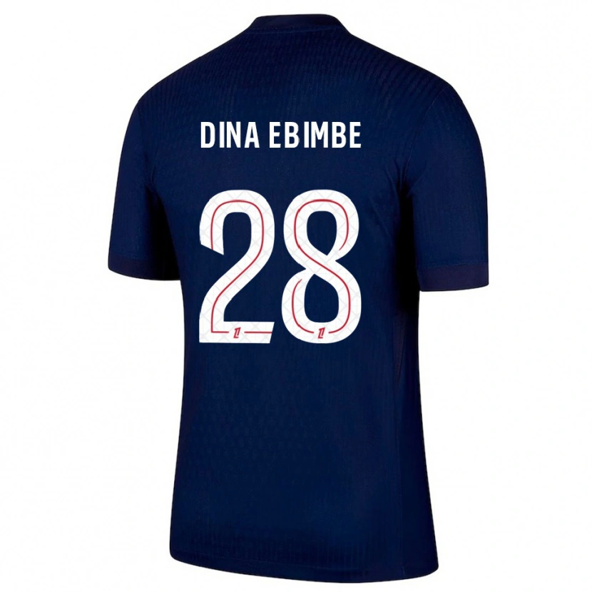 Danxen Pánské Eric Junior Dina Ebimbe #28 Tmavě Modrá Červená Domů Hráčské Dresy 2025/26 Dres