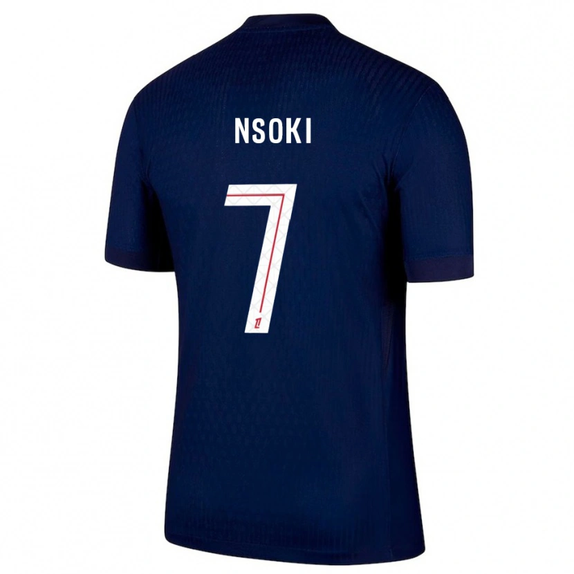 Danxen Pánské Noah Nsoki #7 Tmavě Modrá Červená Domů Hráčské Dresy 2025/26 Dres