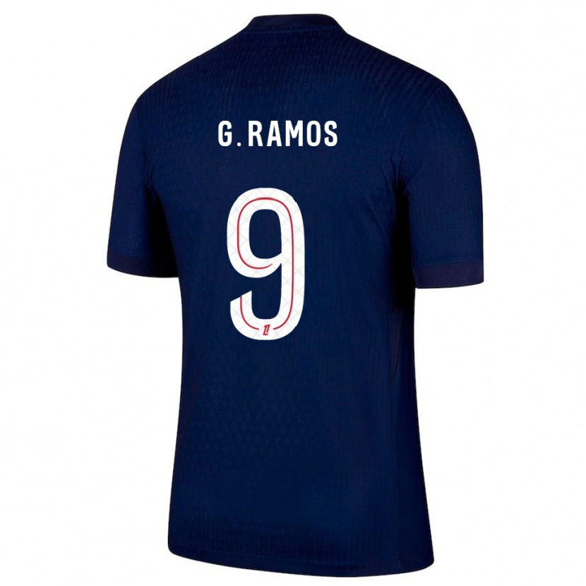 Danxen Pánské Gonçalo Ramos #9 Tmavě Modrá Červená Domů Hráčské Dresy 2025/26 Dres