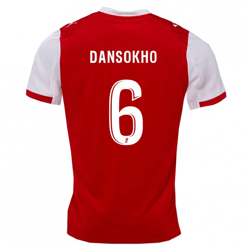 Danxen Pánské Ansoumana Dansokho #6 Červená Bílá Domů Hráčské Dresy 2025/26 Dres