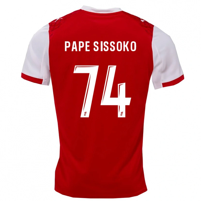 Danxen Pánské Niama Pape Sissoko #74 Červená Bílá Domů Hráčské Dresy 2025/26 Dres