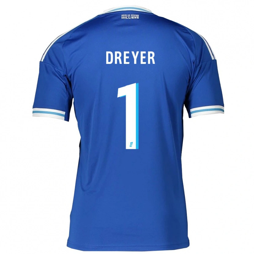 Danxen Pánské Matthieu Dreyer #1 Modrá Bílá Domů Hráčské Dresy 2025/26 Dres