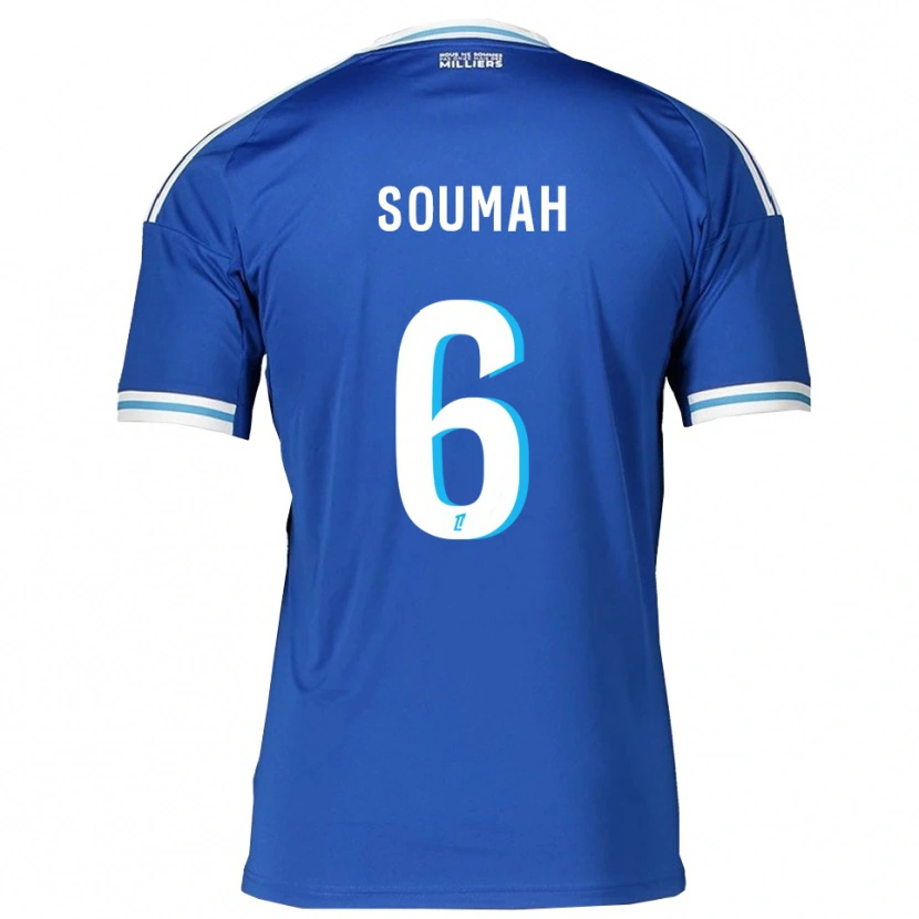 Danxen Pánské Mohamed Soumah #6 Modrá Bílá Domů Hráčské Dresy 2025/26 Dres