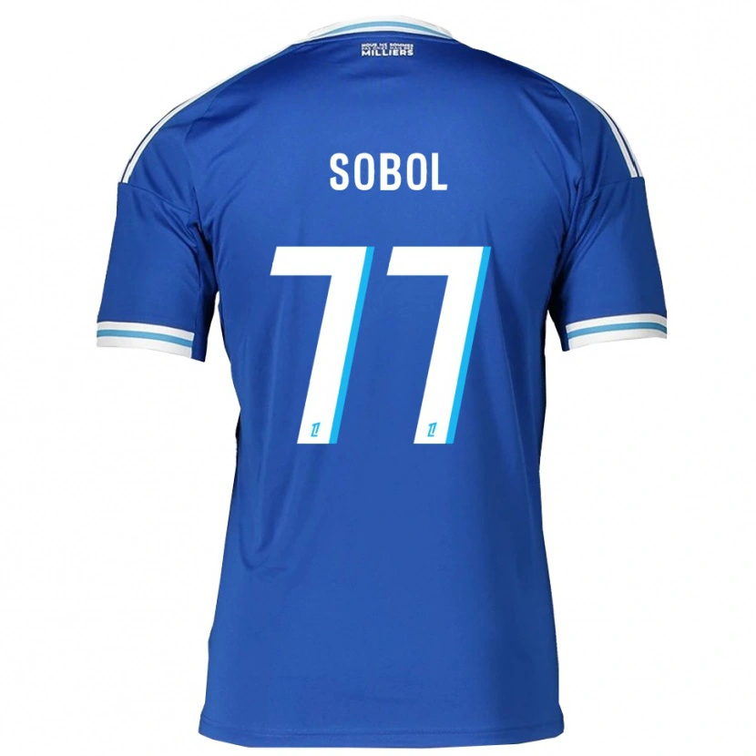 Danxen Pánské Eduard Sobol #77 Modrá Bílá Domů Hráčské Dresy 2025/26 Dres