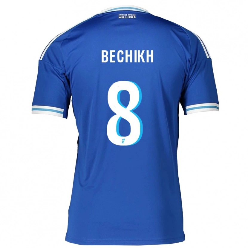 Danxen Pánské Mohamed Bechikh #8 Modrá Bílá Domů Hráčské Dresy 2025/26 Dres