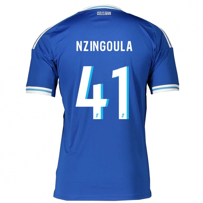 Danxen Pánské Rabby Nzingoula #41 Modrá Bílá Domů Hráčské Dresy 2025/26 Dres