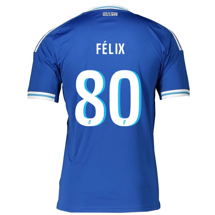 Danxen Pánské Félix Lemaréchal #80 Modrá Bílá Domů Hráčské Dresy 2025/26 Dres