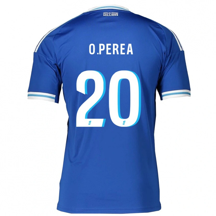Danxen Pánské Óscar Perea #20 Modrá Bílá Domů Hráčské Dresy 2025/26 Dres