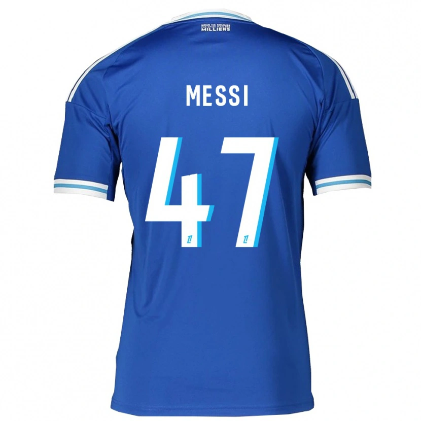 Danxen Pánské Rayane Messi #47 Modrá Bílá Domů Hráčské Dresy 2025/26 Dres