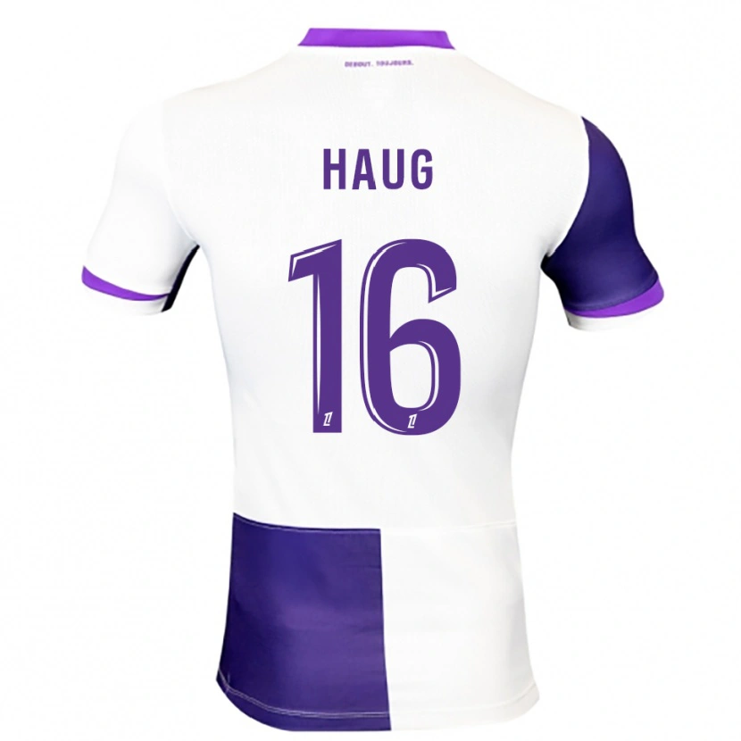 Danxen Pánské Kjetil Haug #16 Fialová Bílá Domů Hráčské Dresy 2025/26 Dres