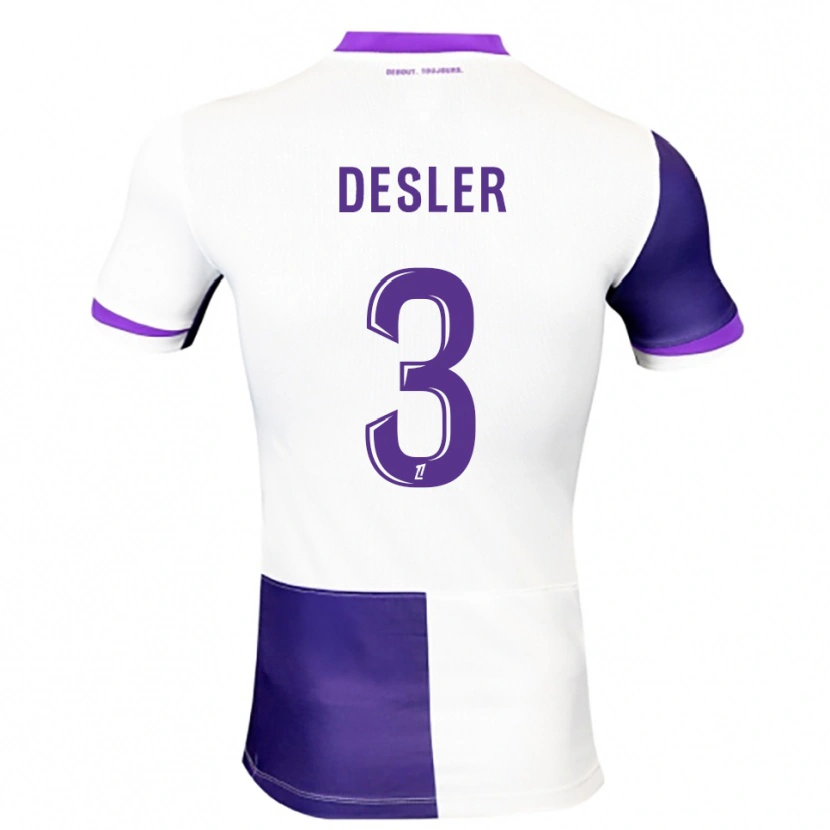 Danxen Pánské Mikkel Desler #3 Fialová Bílá Domů Hráčské Dresy 2025/26 Dres