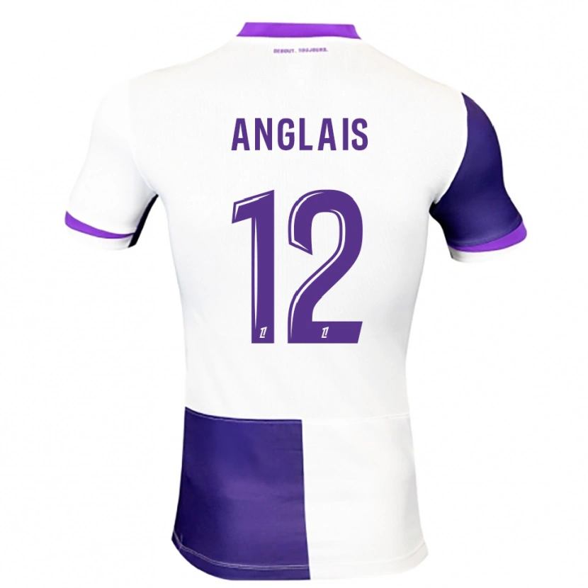 Danxen Pánské Anaëlle Anglais #12 Fialová Bílá Domů Hráčské Dresy 2025/26 Dres