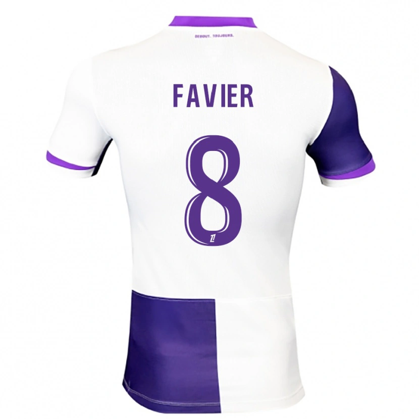 Danxen Pánské Luca Favier #8 Fialová Bílá Domů Hráčské Dresy 2025/26 Dres
