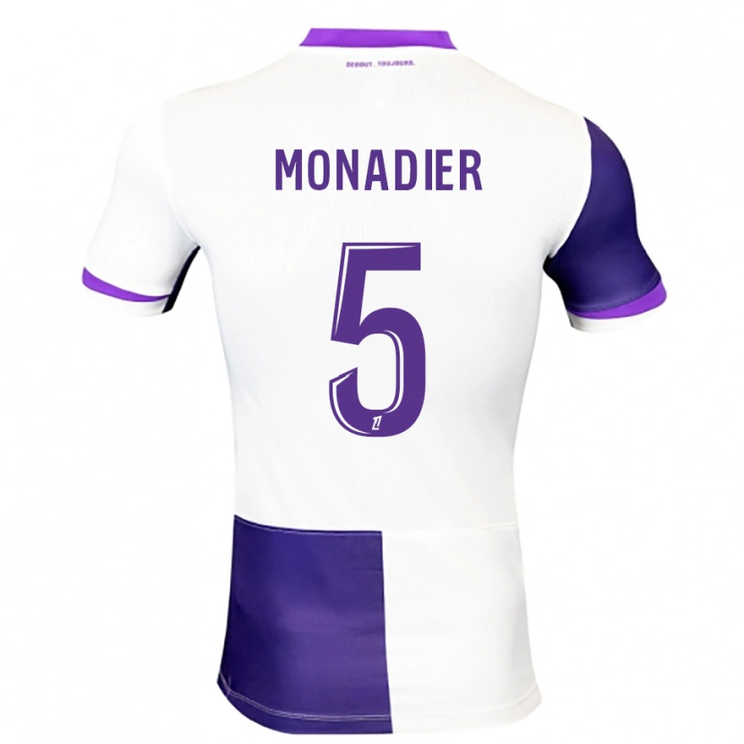 Danxen Pánské Pauline Monadier #5 Fialová Bílá Domů Hráčské Dresy 2025/26 Dres