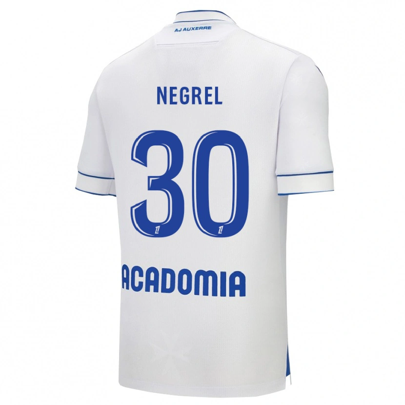 Danxen Pánské Tom Negrel #30 Bílá Modrá Domů Hráčské Dresy 2025/26 Dres