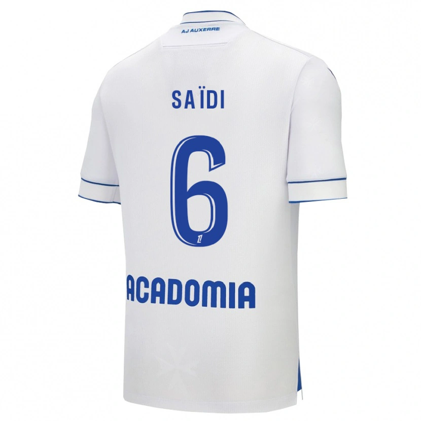 Danxen Pánské Elyes Saïdi #6 Bílá Modrá Domů Hráčské Dresy 2025/26 Dres