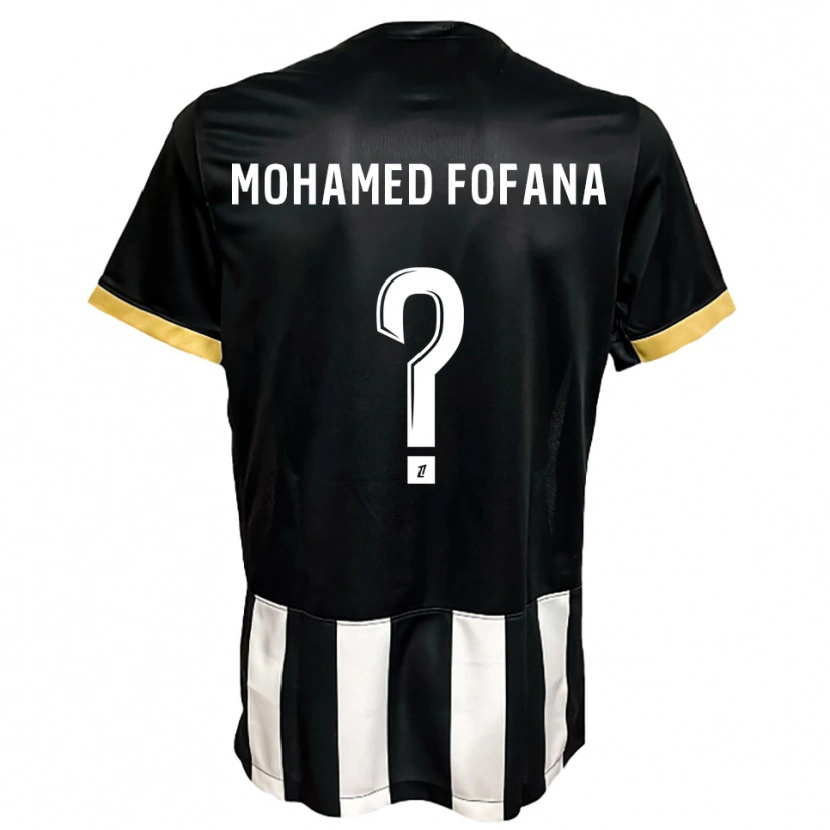 Danxen Pánské Yanis Mohamed Fofana #0 Černá Bílá Domů Hráčské Dresy 2025/26 Dres