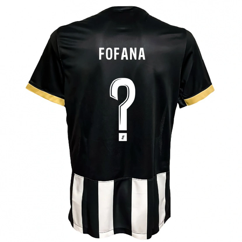 Danxen Pánské N'faly Fofana #0 Černá Bílá Domů Hráčské Dresy 2025/26 Dres
