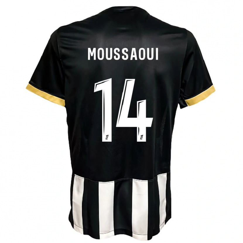 Danxen Pánské Amine Moussaoui #14 Černá Bílá Domů Hráčské Dresy 2025/26 Dres