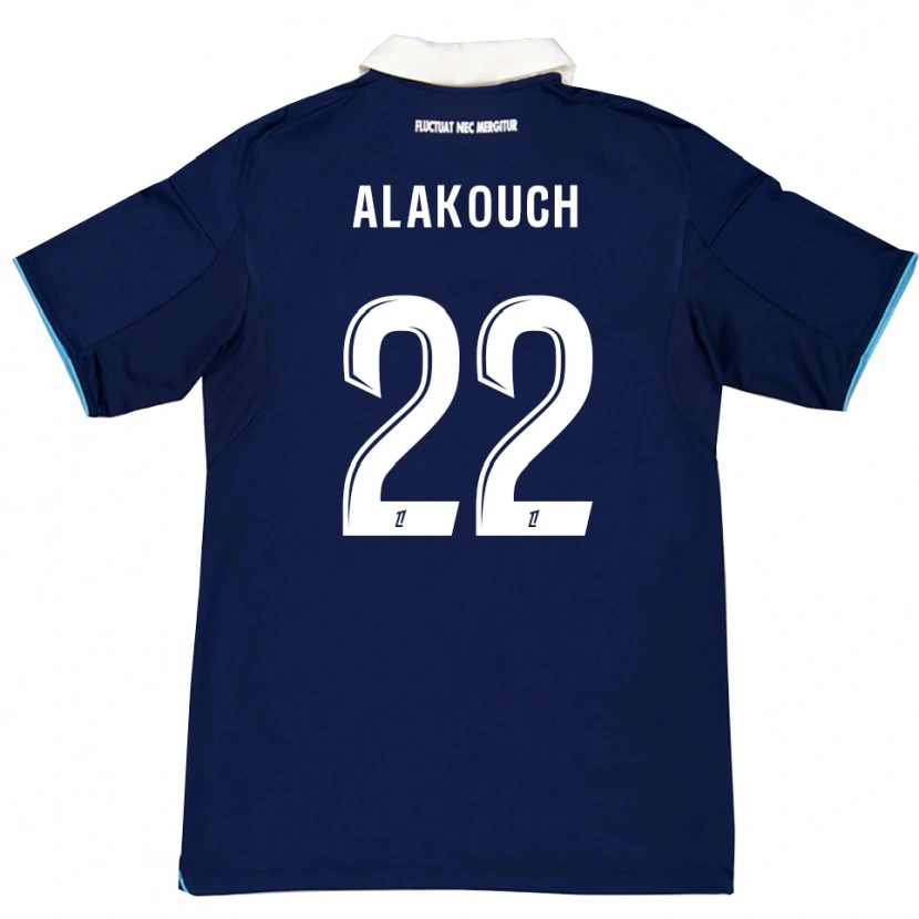 Danxen Pánské Sofiane Alakouch #22 Tmavě Modrá Bílá Domů Hráčské Dresy 2025/26 Dres