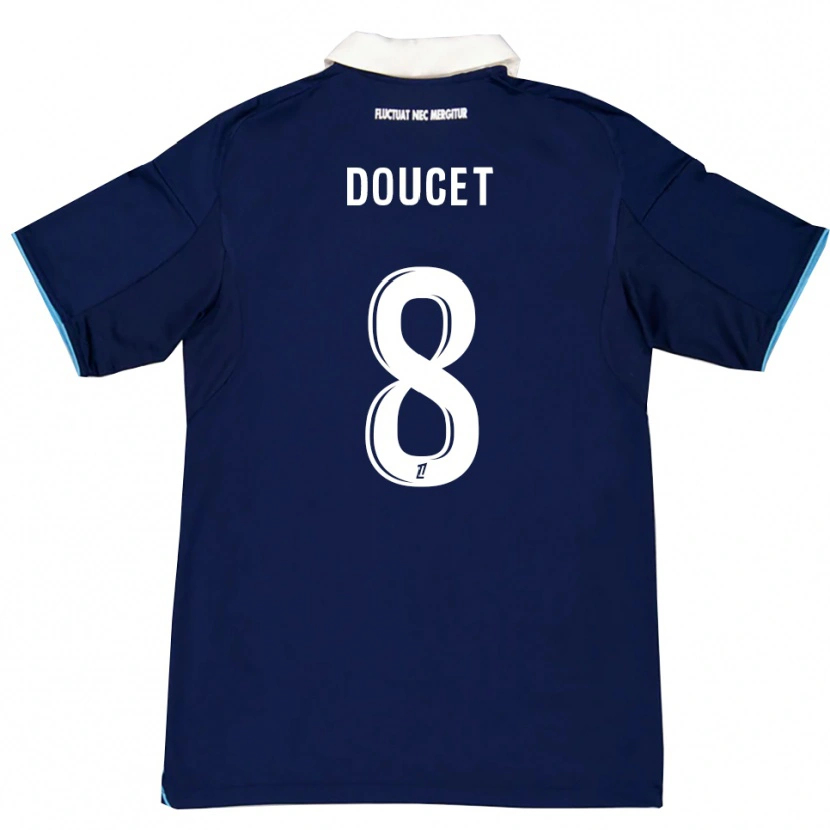 Danxen Pánské Lohann Doucet #8 Tmavě Modrá Bílá Domů Hráčské Dresy 2025/26 Dres