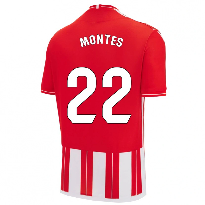 Danxen Pánské César Montes #22 Červená Bílá Domů Hráčské Dresy 2025/26 Dres