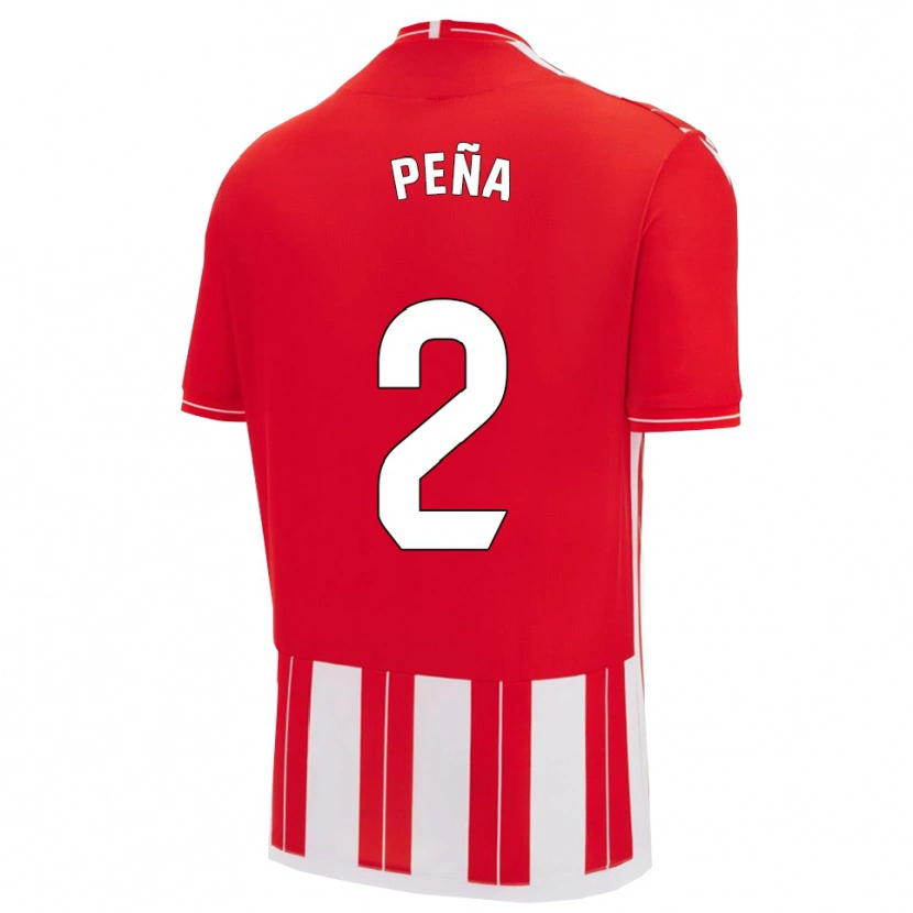Danxen Pánské Miguel Peña #2 Červená Bílá Domů Hráčské Dresy 2025/26 Dres