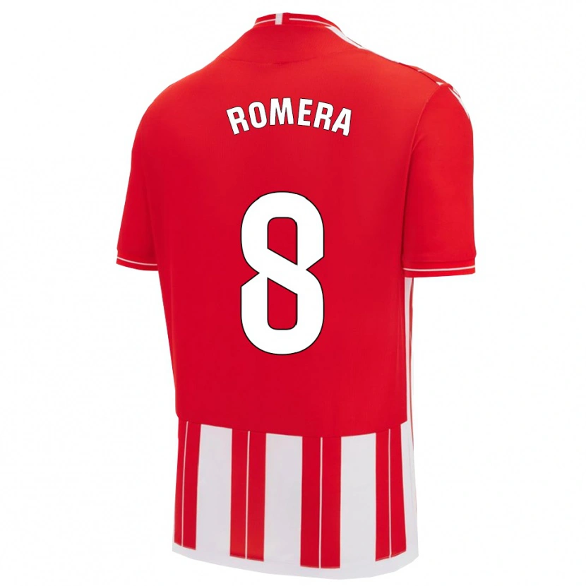 Danxen Pánské Miguel Romera #8 Červená Bílá Domů Hráčské Dresy 2025/26 Dres