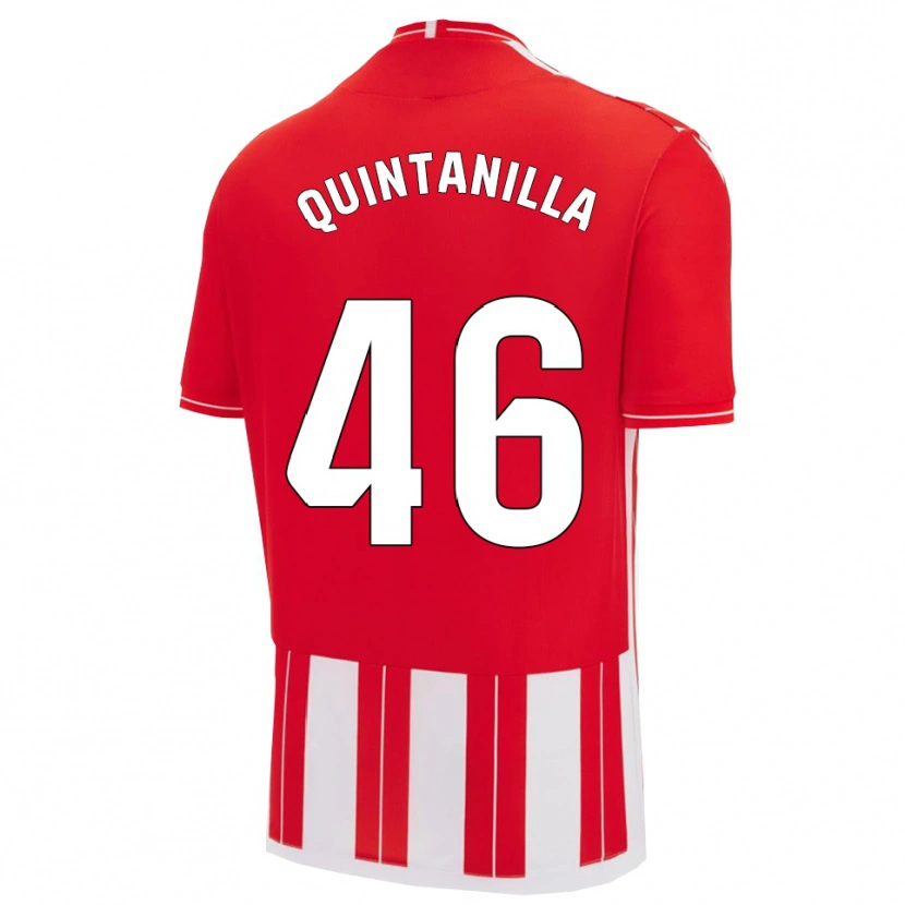 Danxen Pánské Rubén Quintanilla #46 Červená Bílá Domů Hráčské Dresy 2025/26 Dres