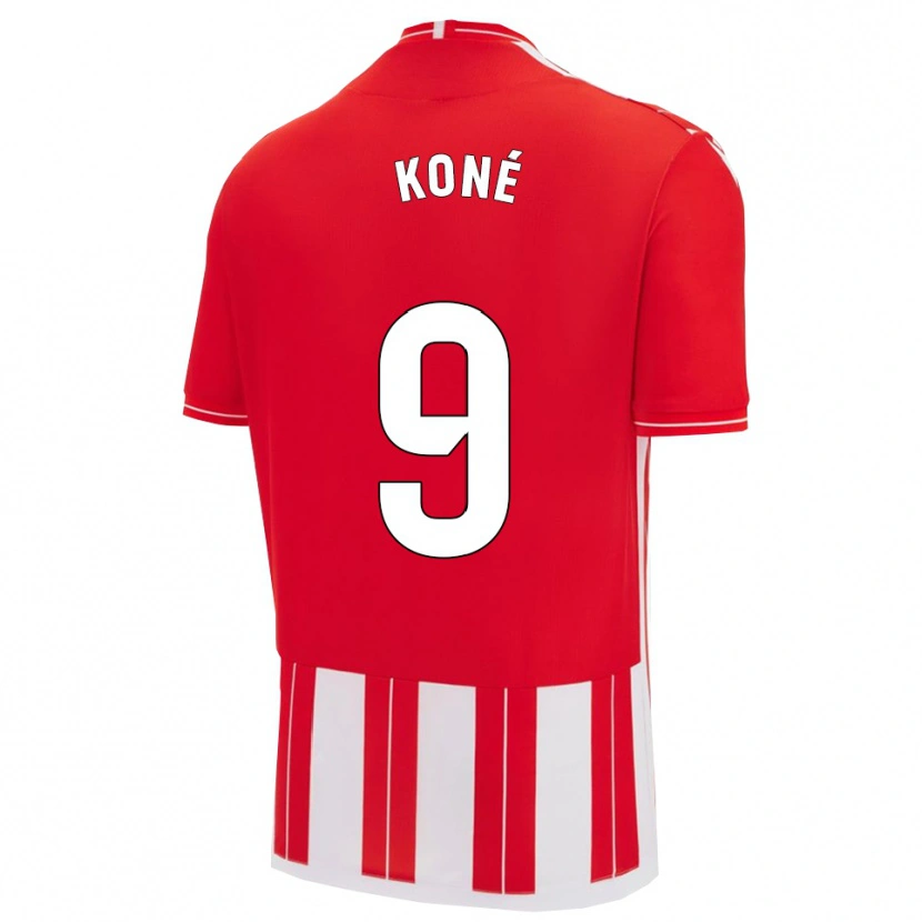 Danxen Pánské Ibrahima Koné #9 Červená Bílá Domů Hráčské Dresy 2025/26 Dres