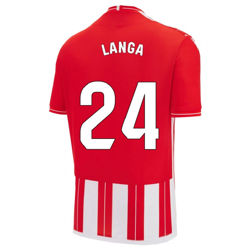 Danxen Pánské Bruno Langa #24 Červená Bílá Domů Hráčské Dresy 2025/26 Dres