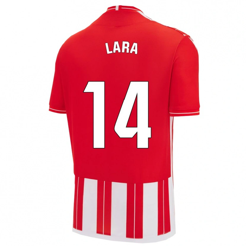 Danxen Pánské Luis Lara #14 Červená Bílá Domů Hráčské Dresy 2025/26 Dres