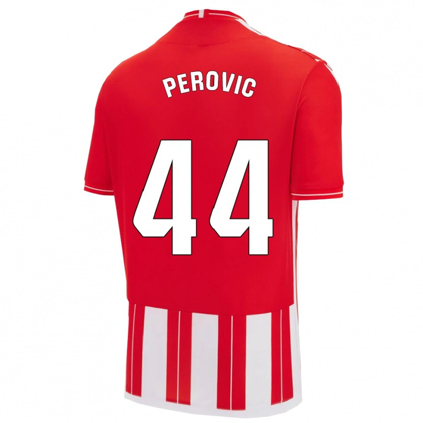 Danxen Pánské Marko Perovic #44 Červená Bílá Domů Hráčské Dresy 2025/26 Dres