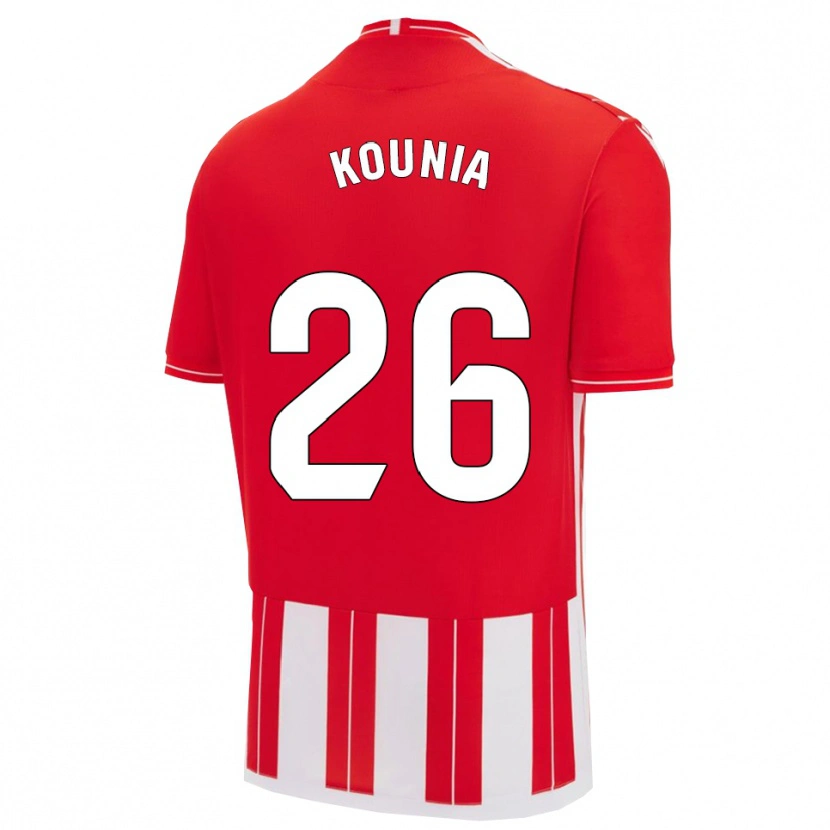Danxen Pánské Houssam Kounia #26 Červená Bílá Domů Hráčské Dresy 2025/26 Dres