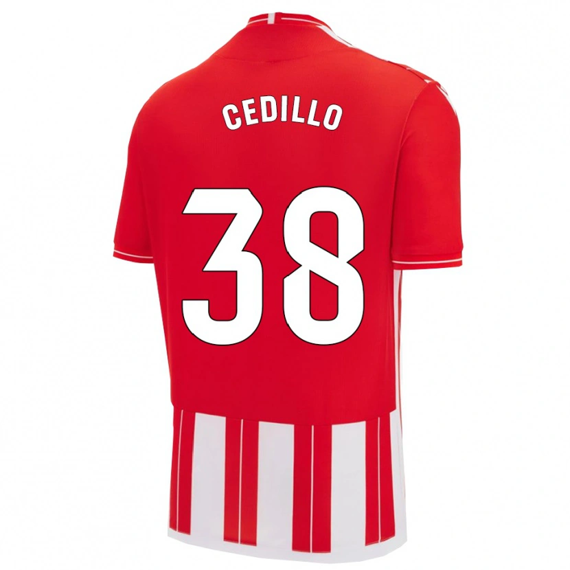 Danxen Pánské Pedro Cedillo #38 Červená Bílá Domů Hráčské Dresy 2025/26 Dres
