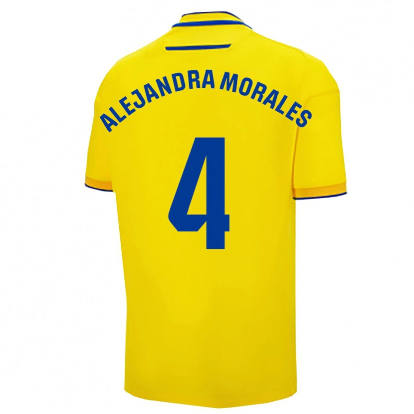 Danxen Pánské Alejandra Morales Calvente #4 Žlutá Tmavě Modrá Domů Hráčské Dresy 2025/26 Dres