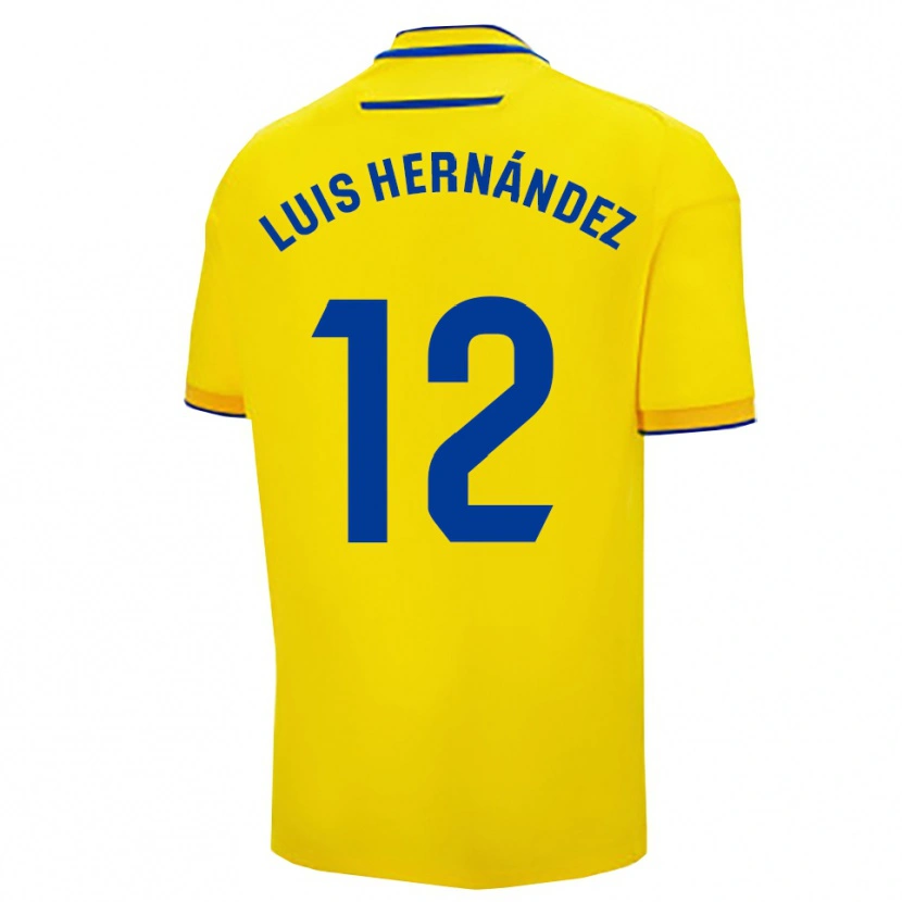Danxen Pánské Luis Hernández #12 Žlutá Tmavě Modrá Domů Hráčské Dresy 2025/26 Dres