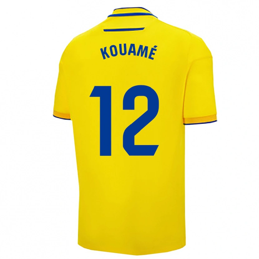 Danxen Pánské Rominigue Kouamé #12 Žlutá Tmavě Modrá Domů Hráčské Dresy 2025/26 Dres