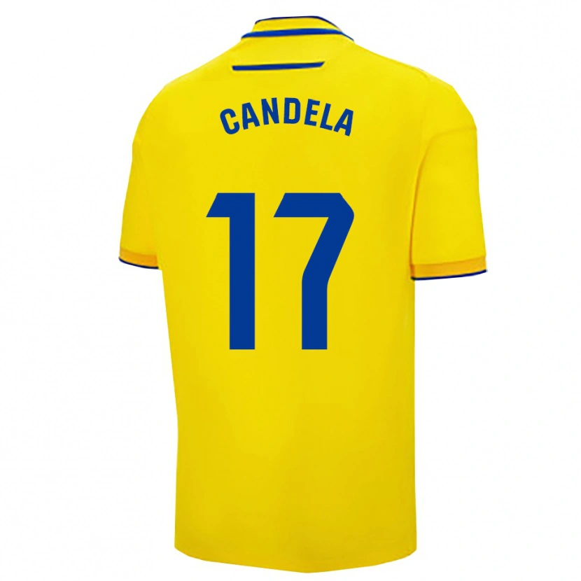 Danxen Pánské Candela Fernández Soto #17 Žlutá Tmavě Modrá Domů Hráčské Dresy 2025/26 Dres