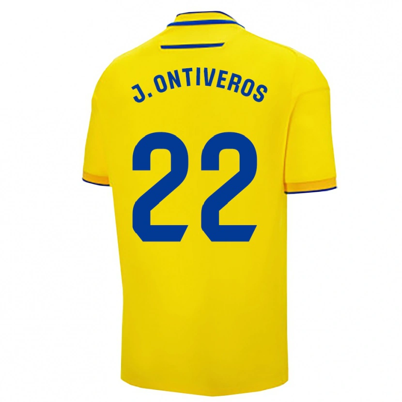 Danxen Pánské Javi Ontiveros #22 Žlutá Tmavě Modrá Domů Hráčské Dresy 2025/26 Dres