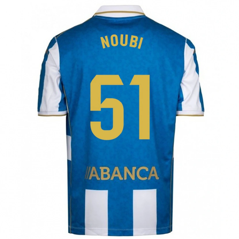 Danxen Pánské Lucas Noubi #51 Bílá Modrá Domů Hráčské Dresy 2025/26 Dres