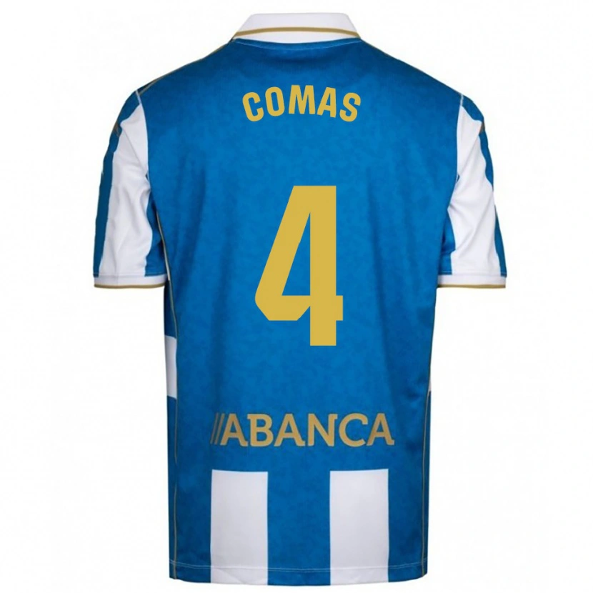 Danxen Pánské Arnau Comas #4 Bílá Modrá Domů Hráčské Dresy 2025/26 Dres